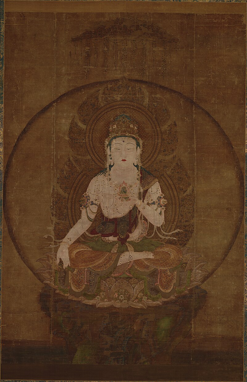 Kokūzō Bosatsu · Hängerolle aus der späten Heian-Zeit, Tokyo National Museum, Nationalschatz Japans