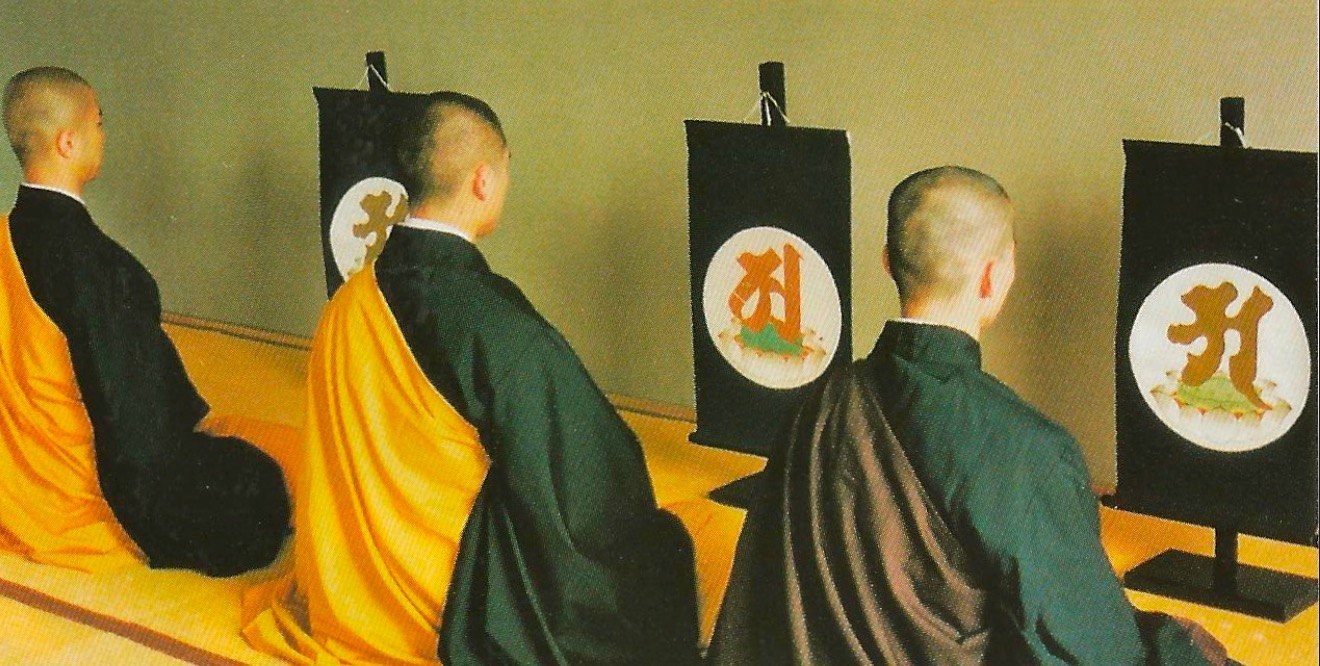 Ajikan-Mönche in Meditation · rituelle Praxis im Shingon