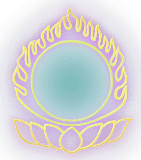 Lotus, Feuer und Mondscheibe als Shingon Meditationsbasis