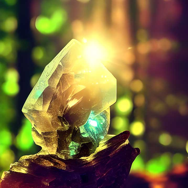 Reiki und Kristalle - Kristall im Sonnenlicht