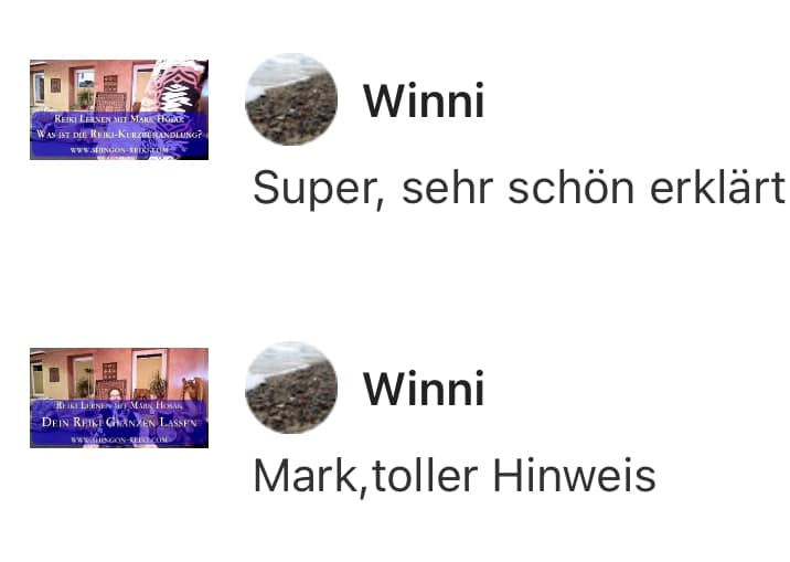 Feedback Shingon Reiki für Mark Hosak & Eileen Wiesmann