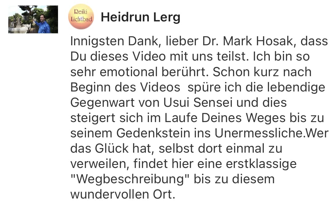 Feedback Shingon Reiki für Mark Hosak & Eileen Wiesmann