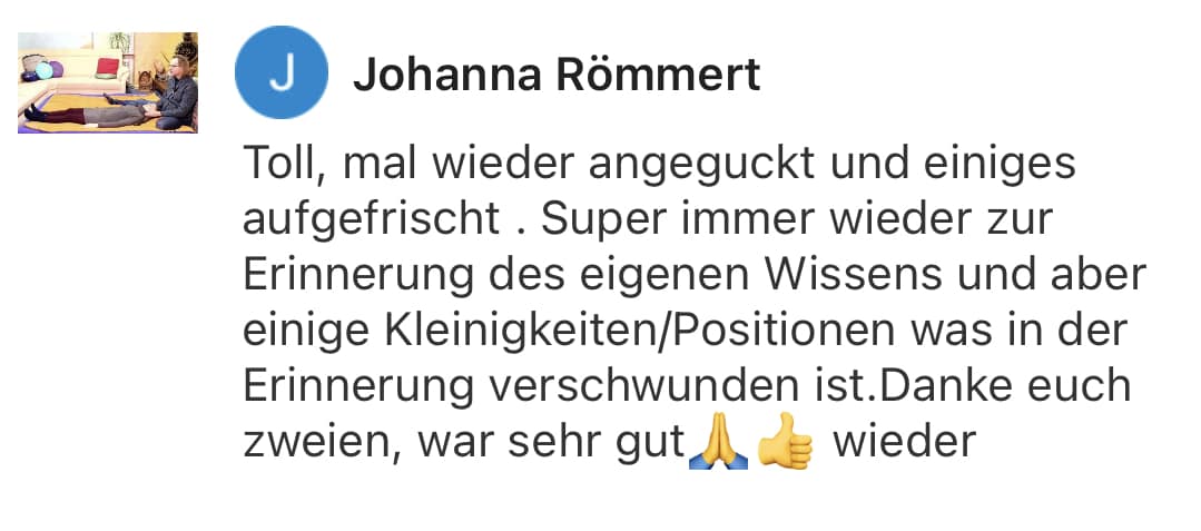 Feedback Shingon Reiki für Mark Hosak & Eileen Wiesmann