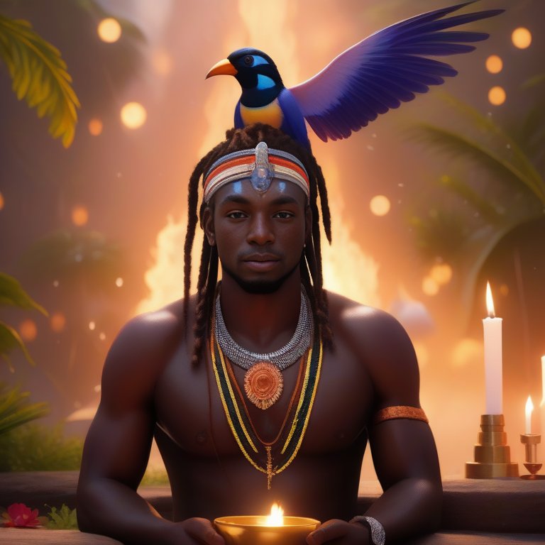 Guédé Plumaj ist der Vermittler zwischen Himmel und Erde in der Ghede-Familie im Voodoo-Schamanismus.