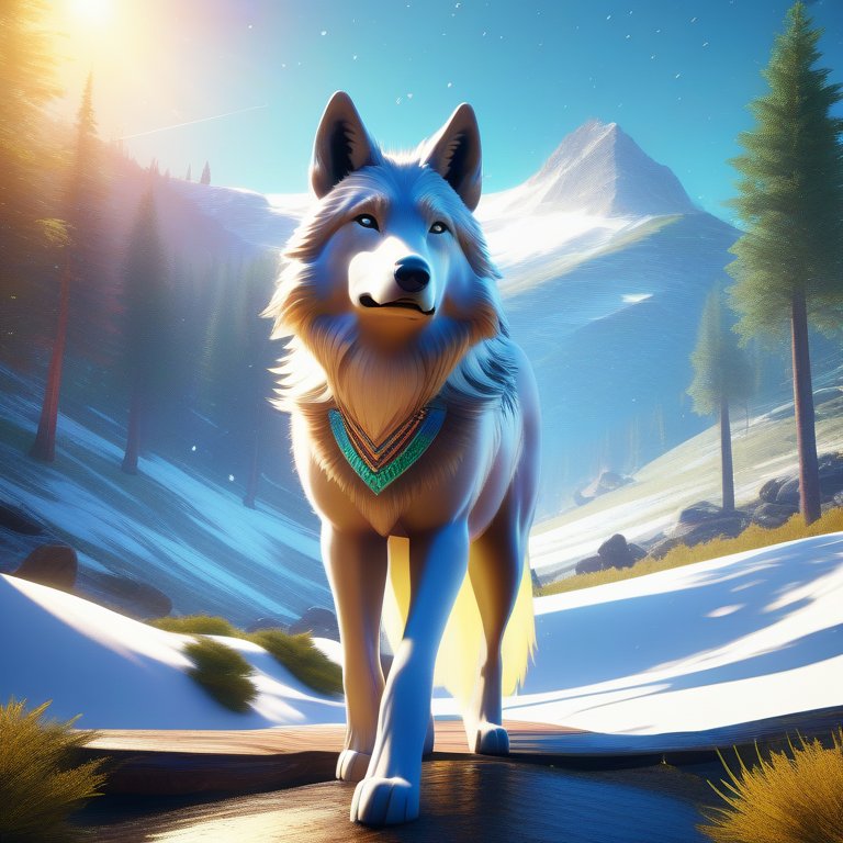 Beobachte dich selbst und deine Umgebung mit dem großen Wolf.