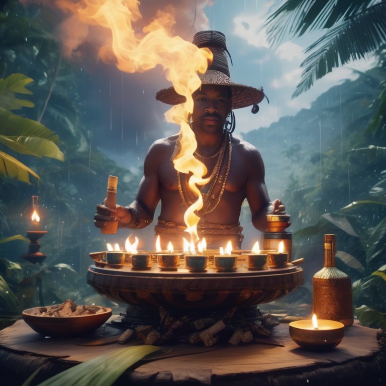 Rituale zur Klärung negativer Energien und Purifikation im Voodoo.